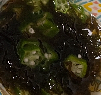 もずくとオクラの酢の物