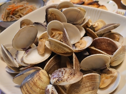 電子レンジで♪料理酒をかけるだけ！はまぐりの酒蒸し