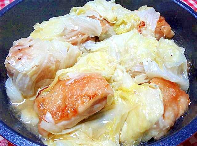 【作り置き】キャベツと鶏肉の蒸し旨煮
