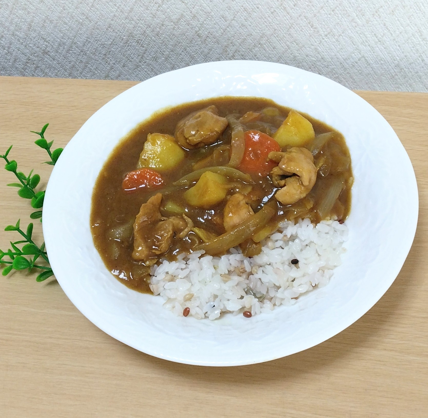 ✨バターライスのガーリックチキンカレー✨