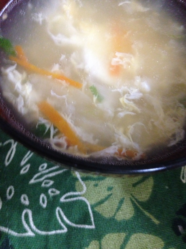 シンプル♪シンプル♪卵で中華スープ(*^^*)