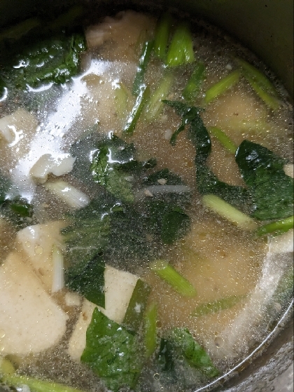 鶏団子と小松菜スープ