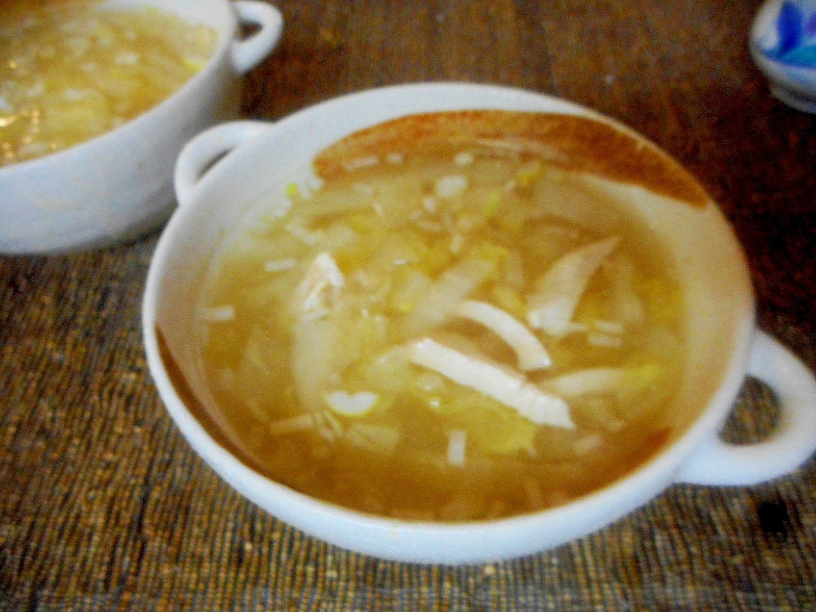 白菜と胸肉の中華風スープ