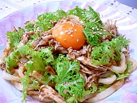 海苔の佃煮バターうどん♪