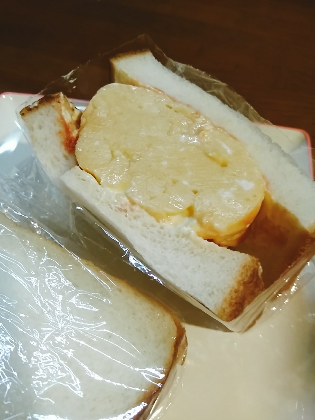 レンチン de  ふわふわ玉子サンド！
