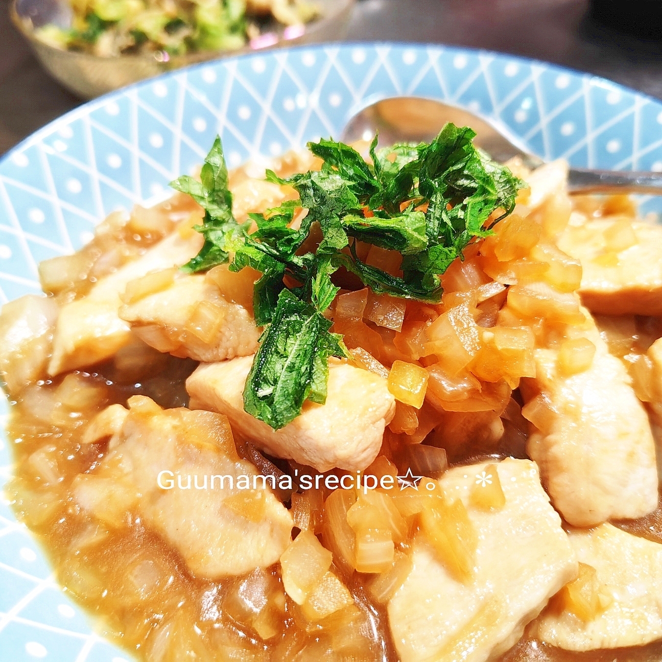 簡単♡ご飯もビールも進む♡鶏むね肉のオニオンソース