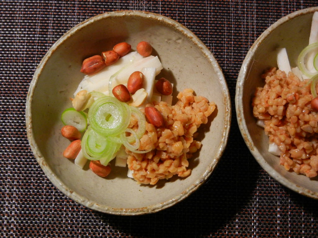 納豆と長芋とピーナッツの小鉢