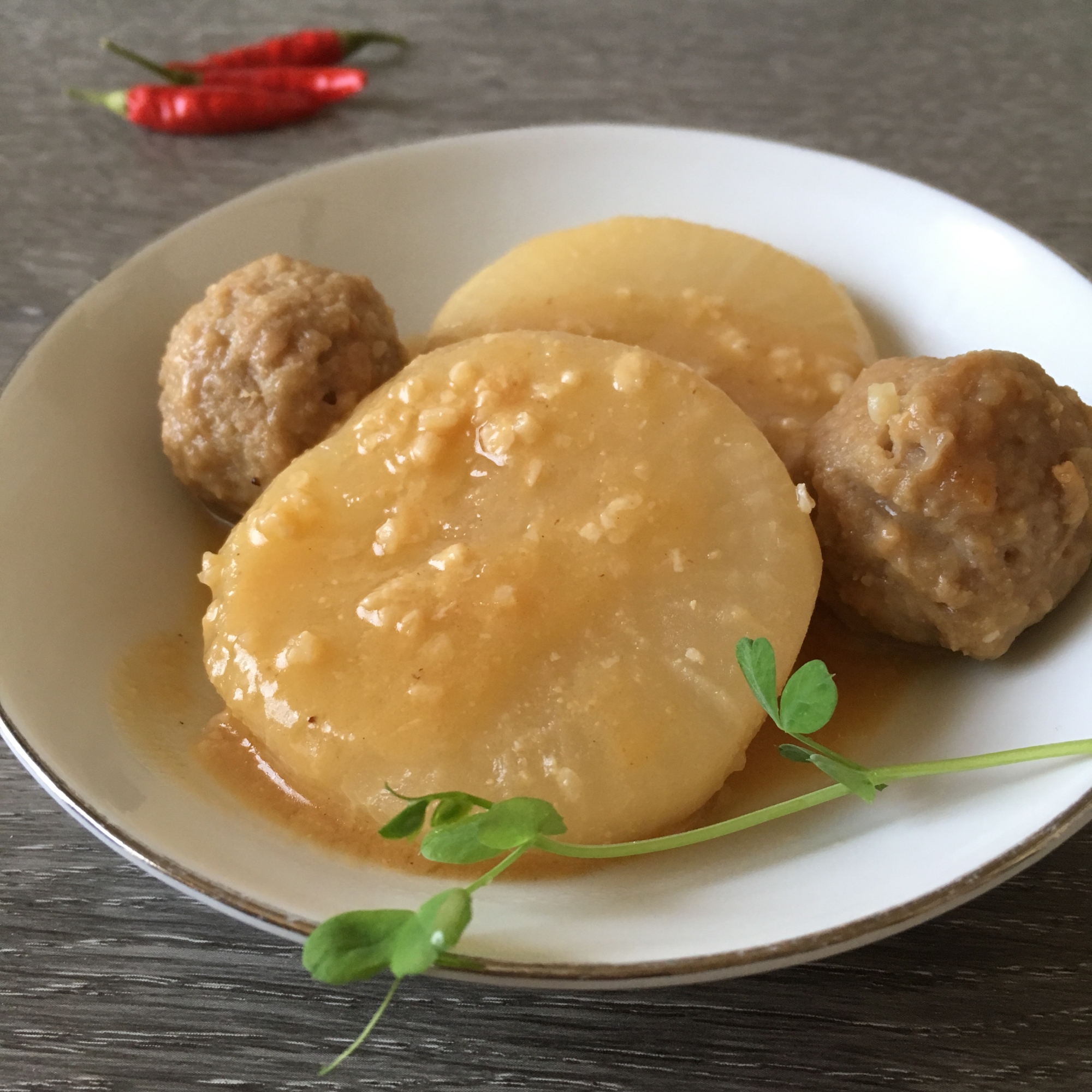 大根の塩麹煮de味噌風味♪