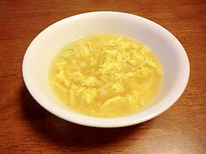 エノキと長ネギの中華風かき玉スープ