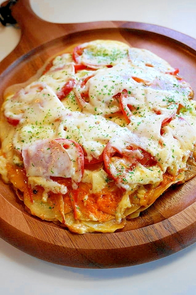 どんどん重ねて焼こう フライパンでピザ デイリシャス 楽天レシピ