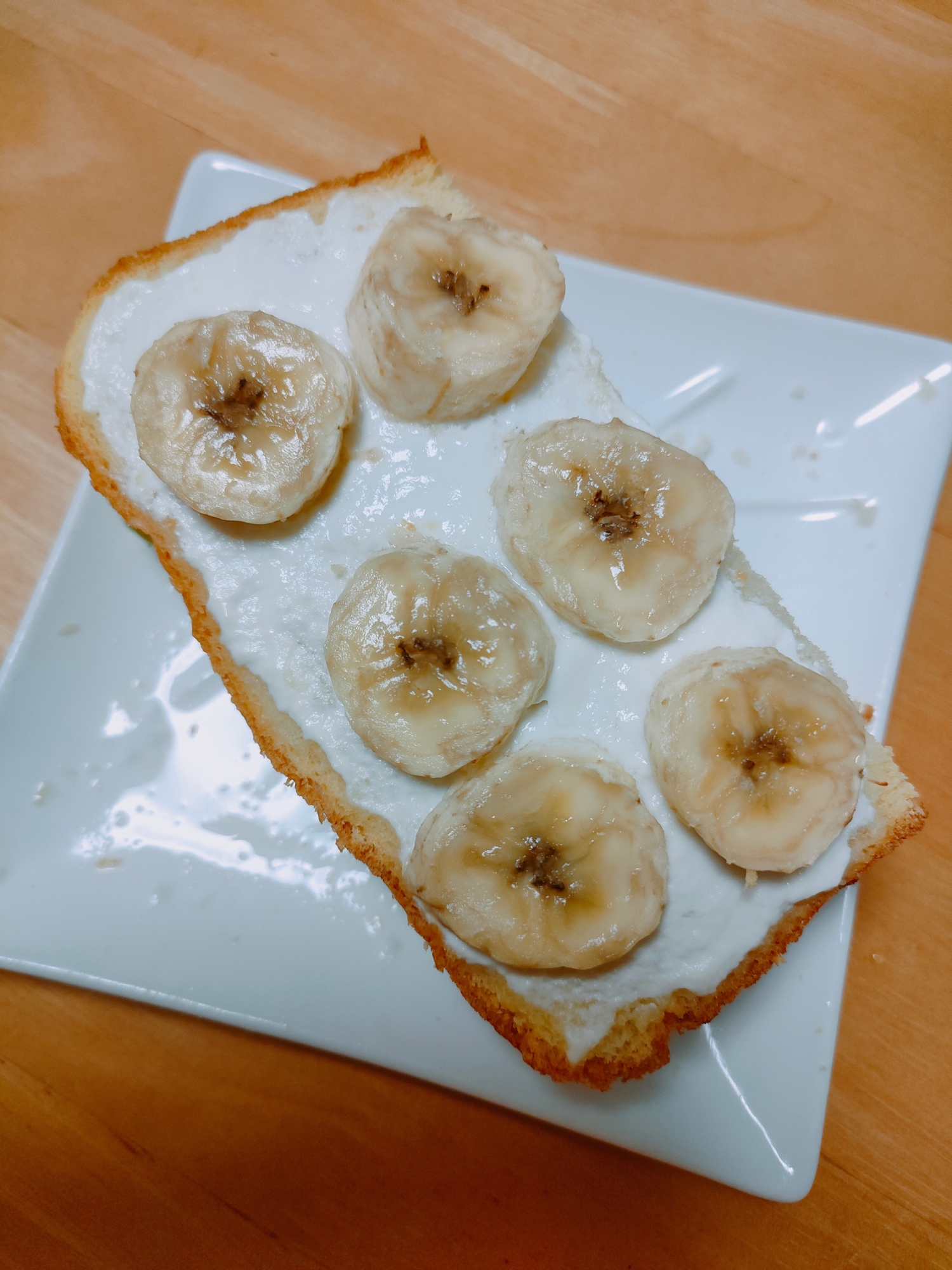 バナナのヨーグルトトースト
