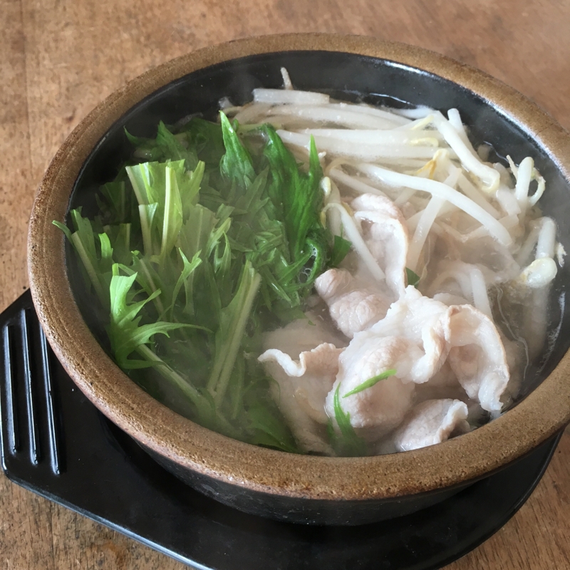 水菜とモヤシのシャキシャキ鍋