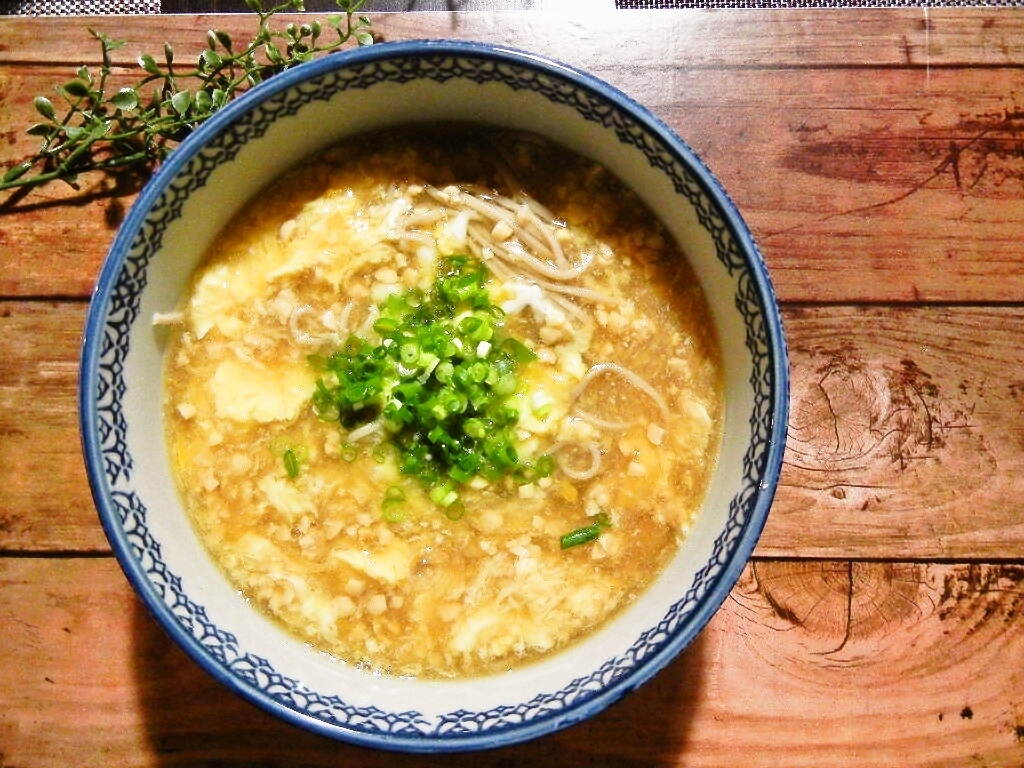 ふわっと とろとろ 納豆かきたま蕎麦 レシピ 作り方 By Kon9093 楽天レシピ