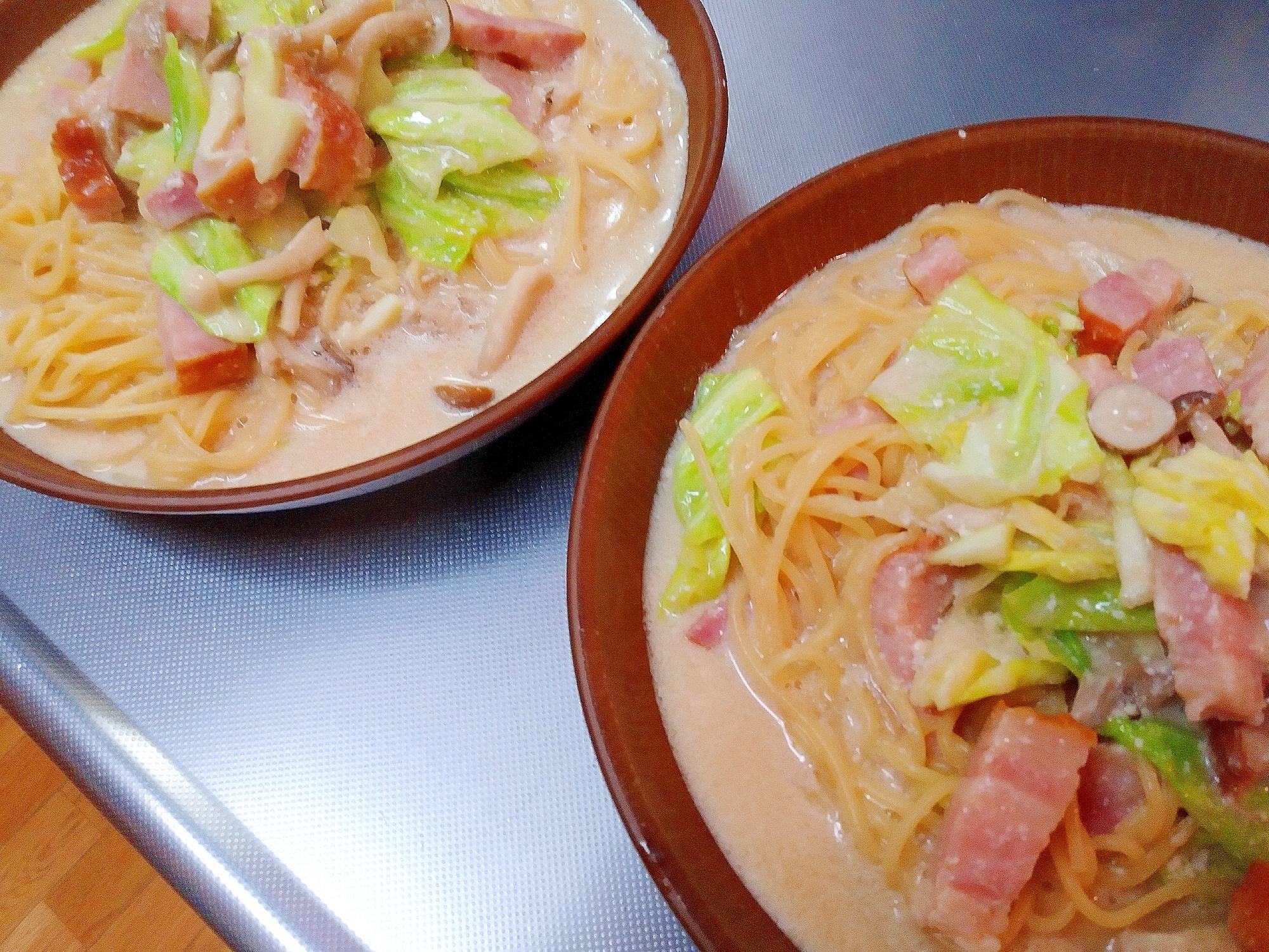 休校中のお昼ご飯&牛乳消費に！　簡単スープパスタ