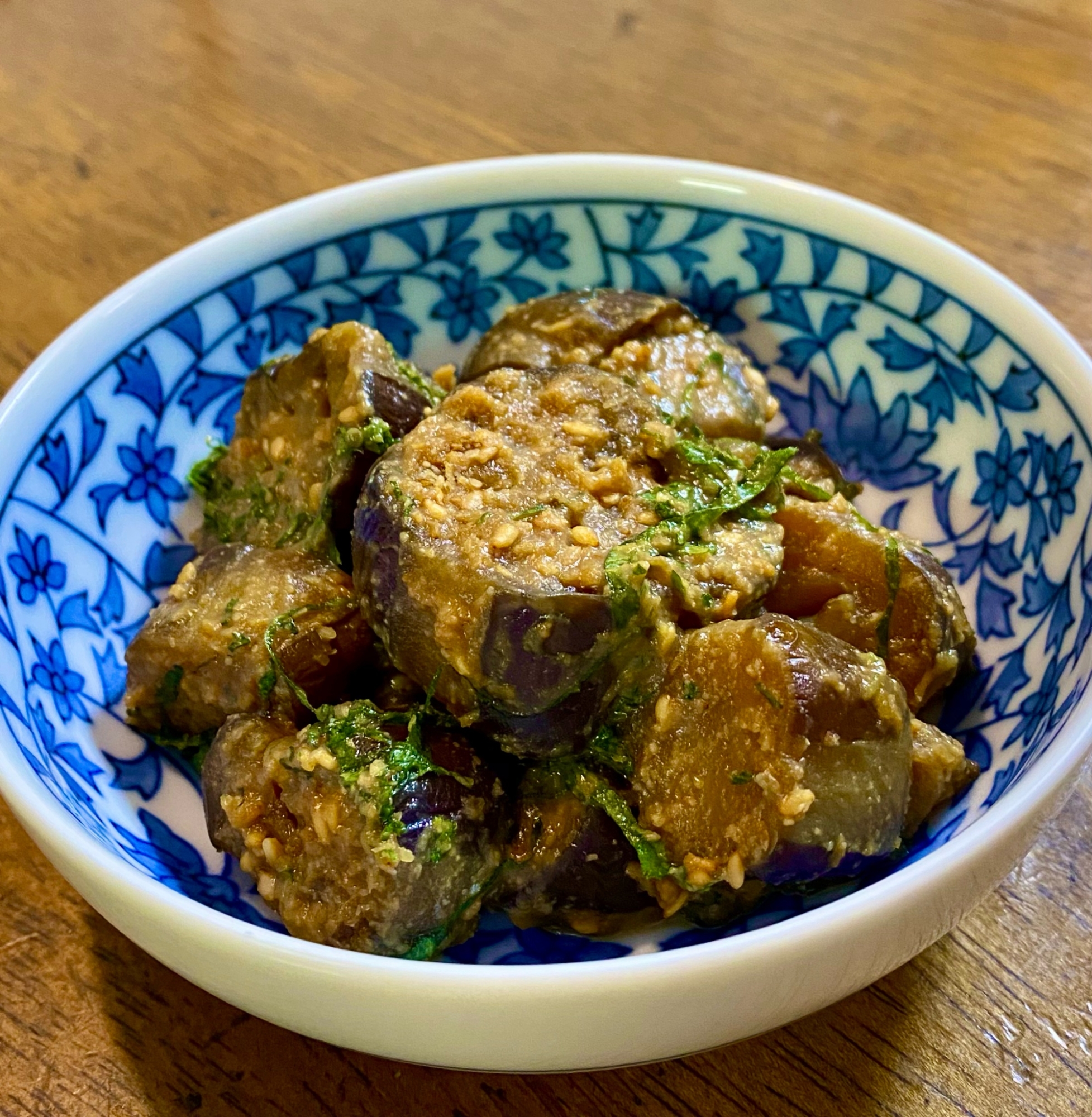 なすのごまみそ煮〜青じそ風味【和食・副菜】