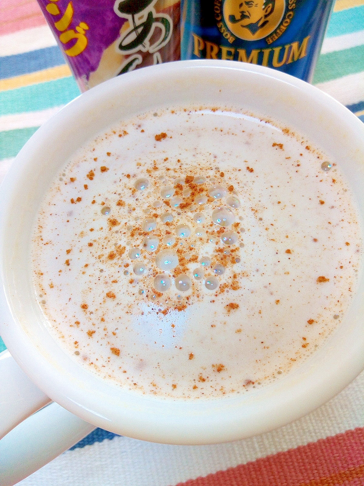 ホッと☆シナモンパンプキンあんきなこカフェオレ♪