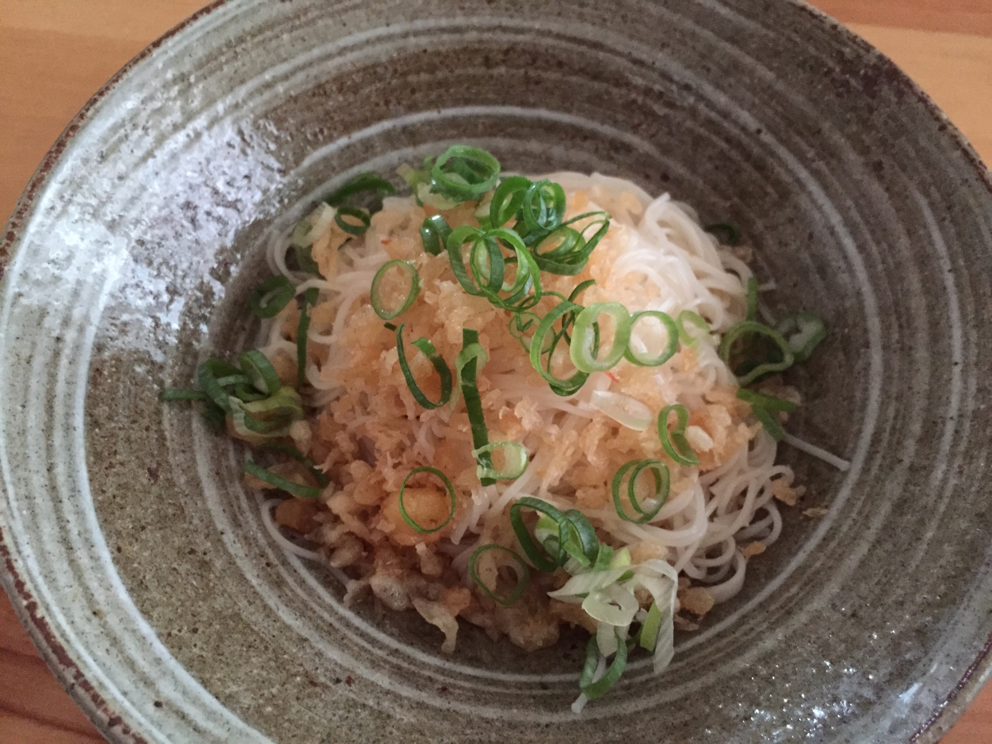 シンプル天かす素麺