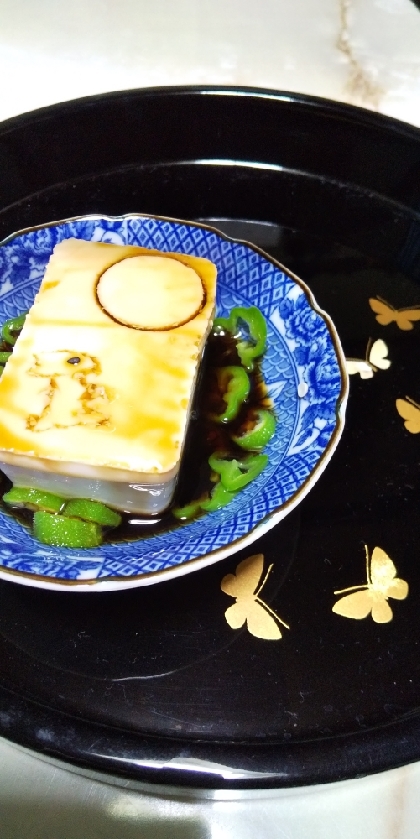お月見冷奴☆豆腐デコで簡単行事食
