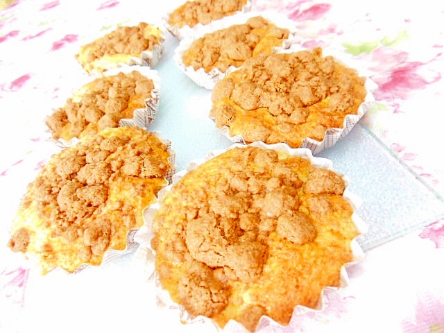 ❤ココナッツとバナナとシナモンクランブルのケーキ❤