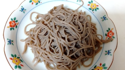 レンジで茹で蕎麦