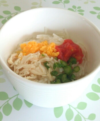 離乳食中期 三色そうめん レシピ 作り方 By はな94 楽天レシピ