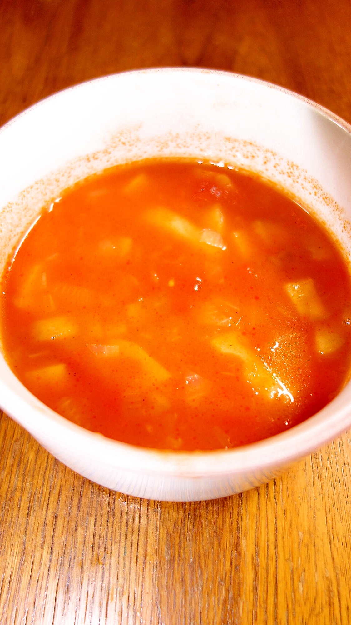 ゴボウとレンコンのトマトスープ
