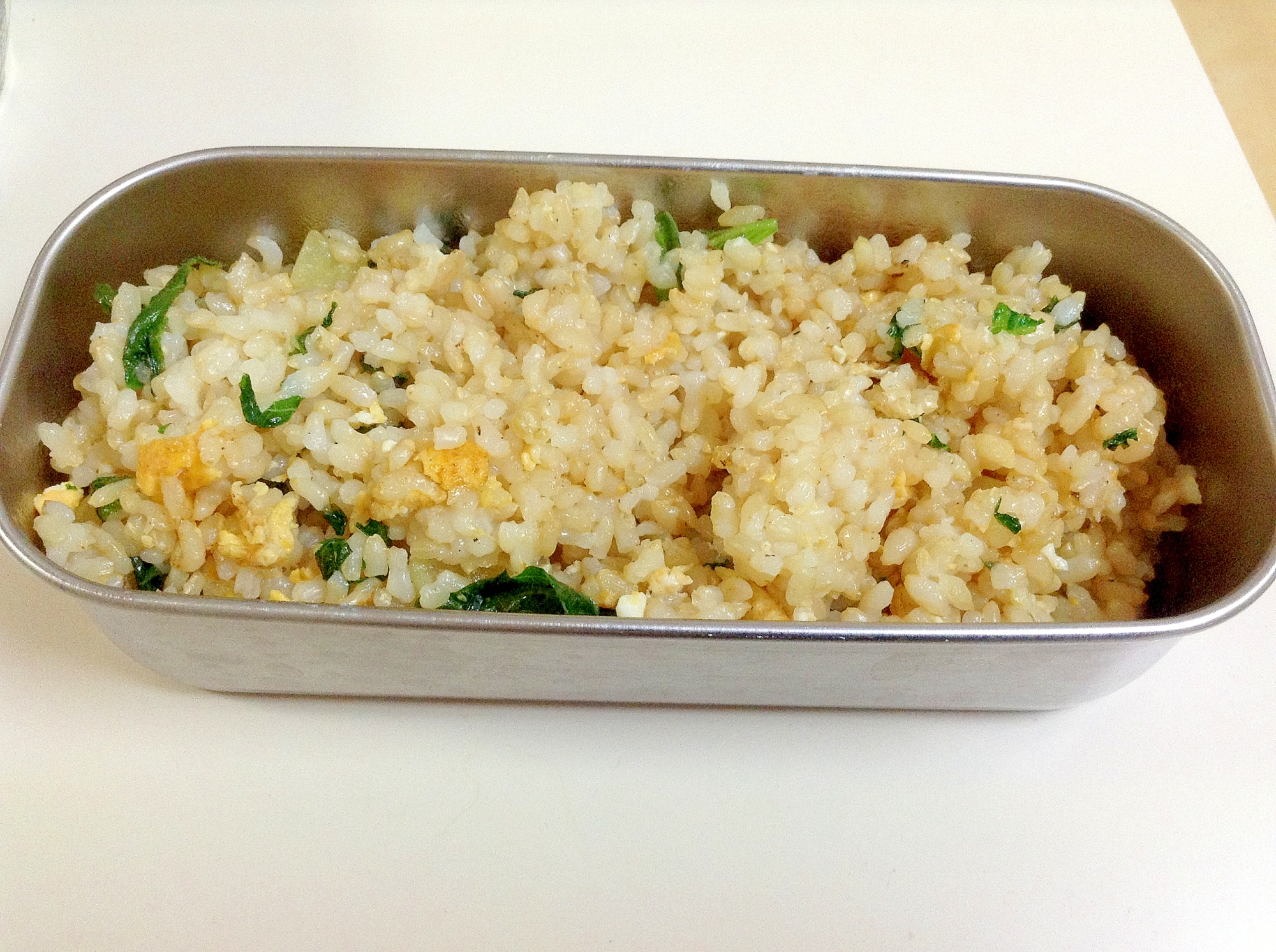 たくあんと大葉のチャーハン