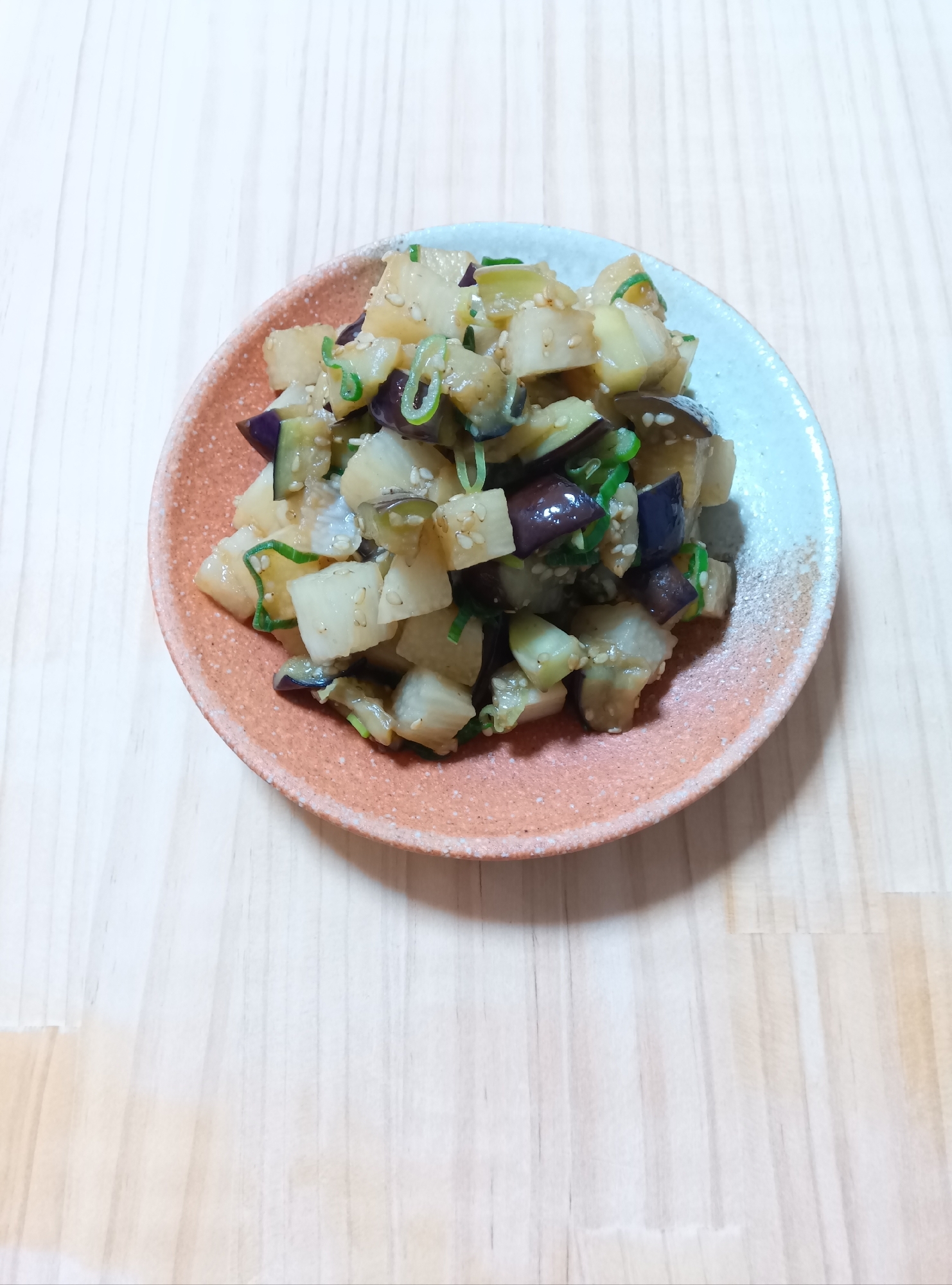 茄子と長芋のごま炒め