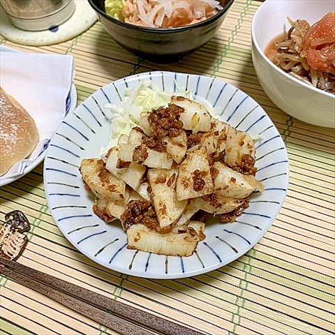 持ってて良かった鶏そぼろっ 長いもソーテー甘辛味 レシピ 作り方 By Johnny Bean 楽天レシピ