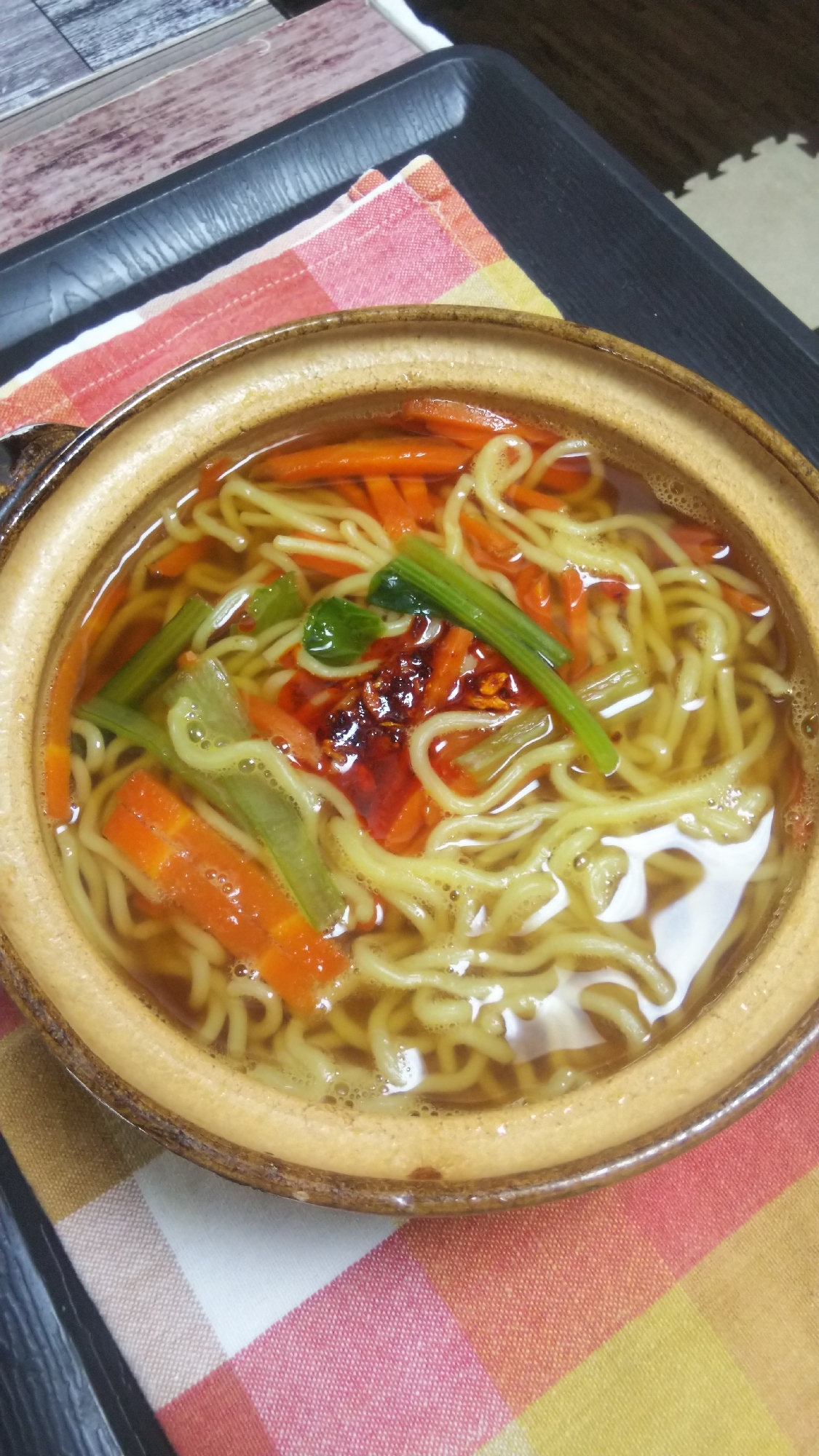 ピリ辛☆食べるラー油ラーメン