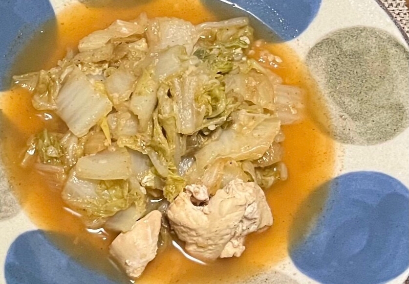 白菜と鶏肉の醤油煮