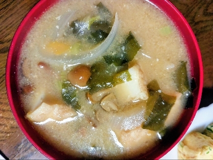 かぼちゃ玉ねぎゴーヤの味噌汁