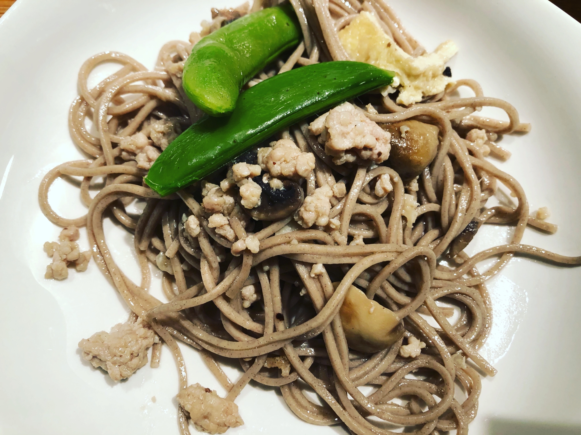 お蕎麦でパスタ風♫