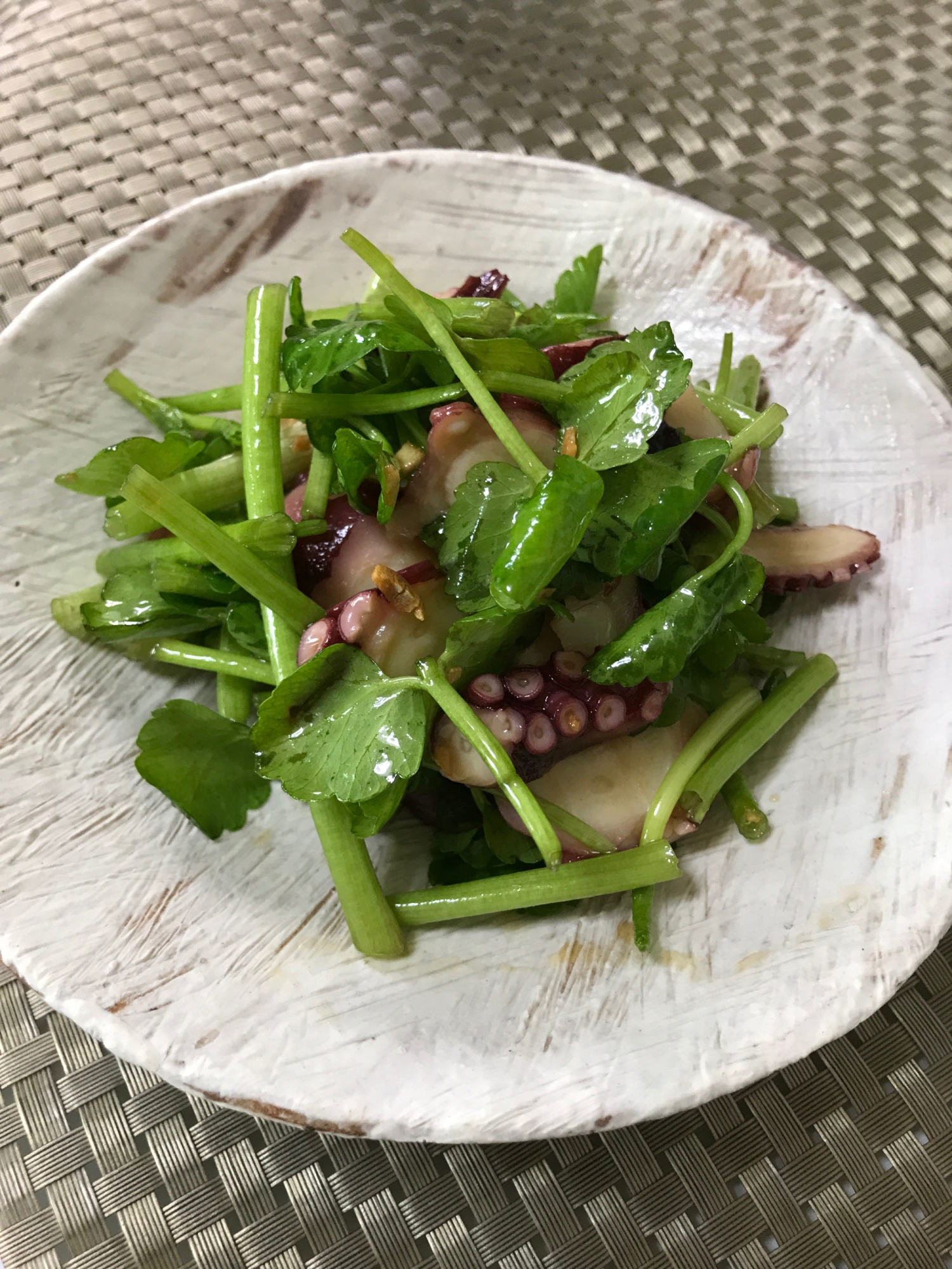 持ち寄りにも!タコとセリのカリカリガーリック