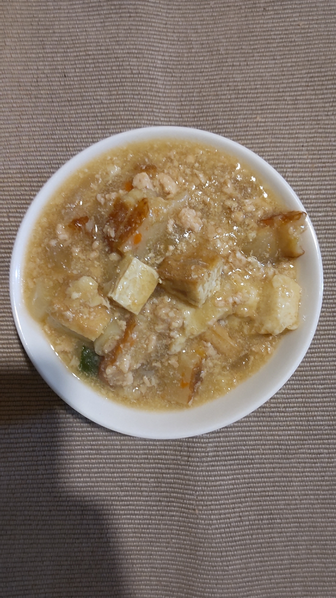 鶏ひき肉魚河岸揚げ冬瓜煮