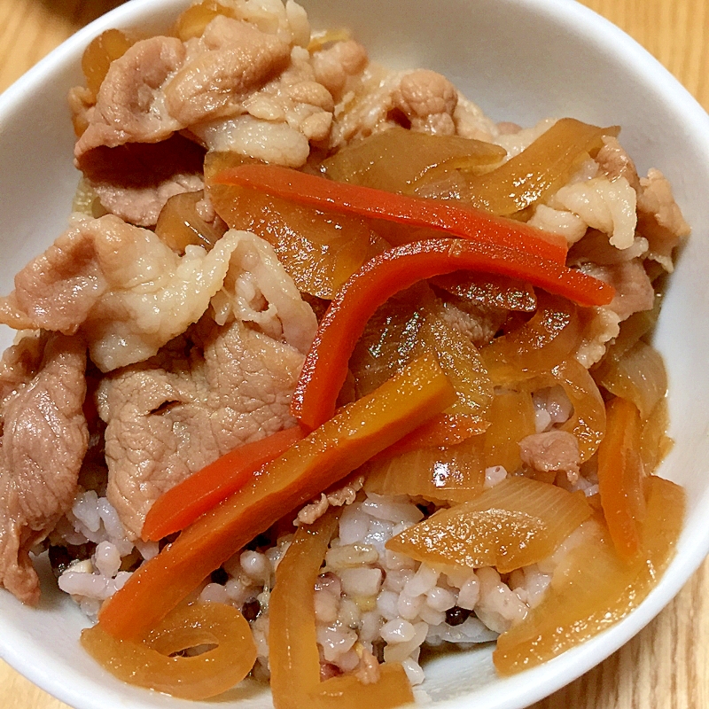 人参と玉ねぎと豚丼 レシピ 作り方 By Thank You Good Bye 楽天レシピ