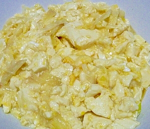 豆腐とねぎの卵とじ