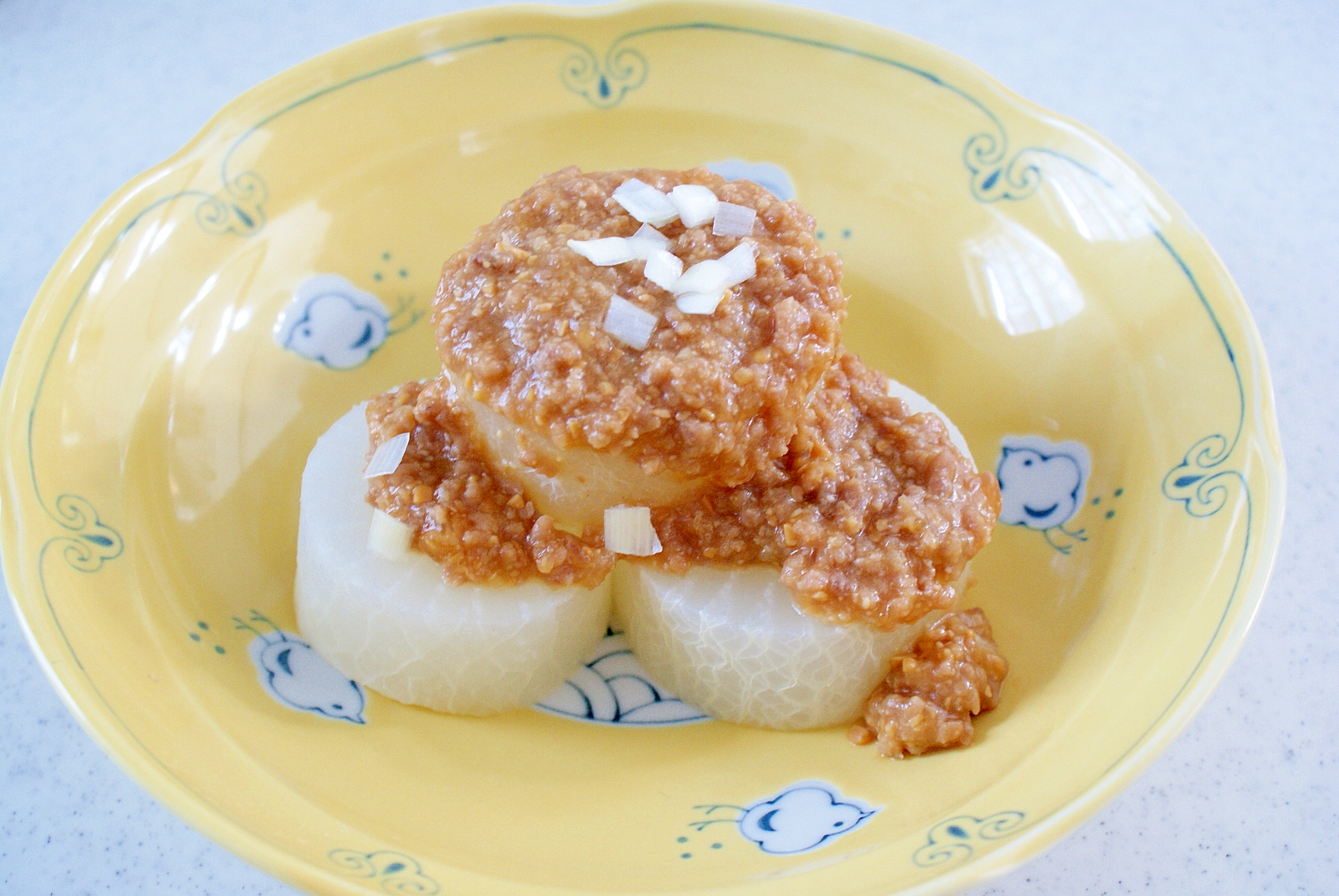 時短 肉味噌ふろふき大根 レシピ 作り方 By はい 山田です 楽天レシピ