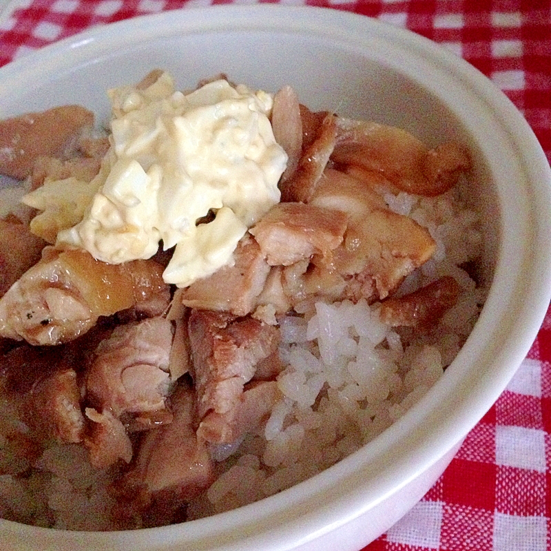 照り焼き&タルタルの丼♡