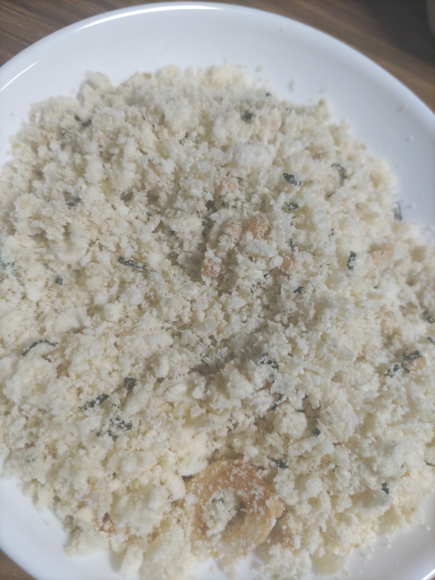 ちくわと生おからの海苔茶漬けの素炒め