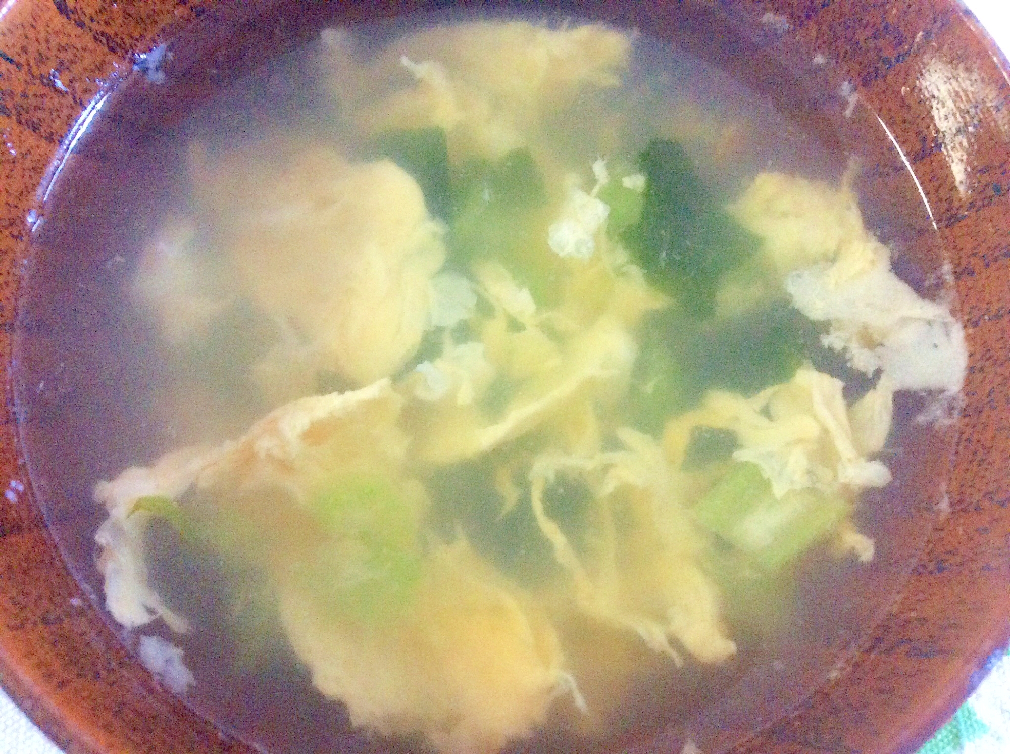 大根葉のかき玉スープ
