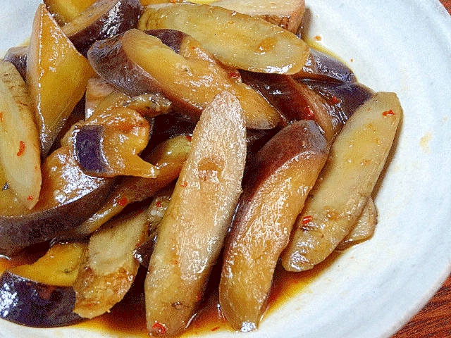 ご飯が旨い！　「ごぼうとなす甘辛炒め煮」