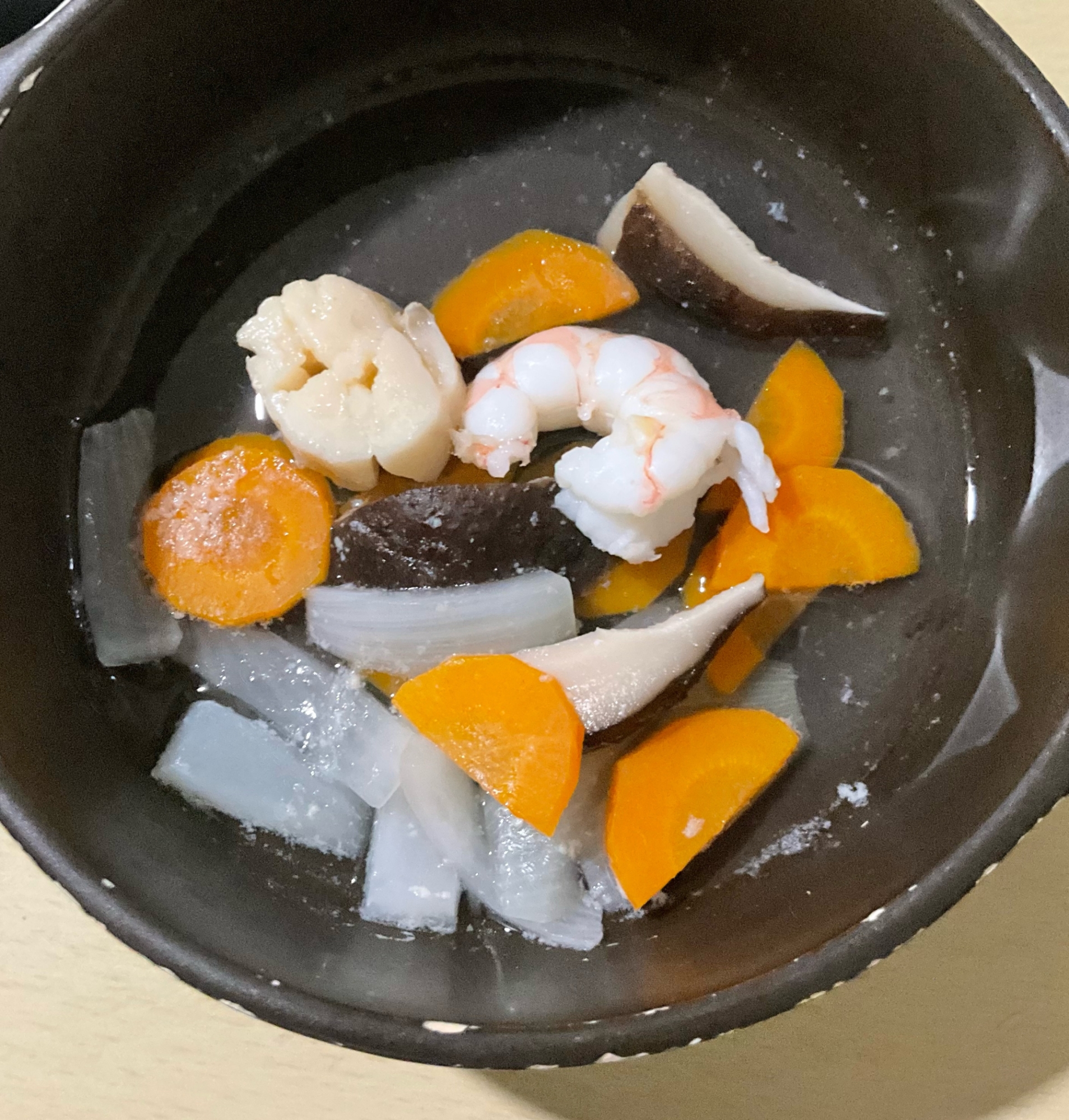 野菜椎茸海老ホタテ貝柱の煮物♪