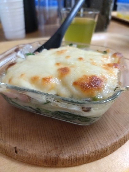 チキンとほうれん草のグラタン