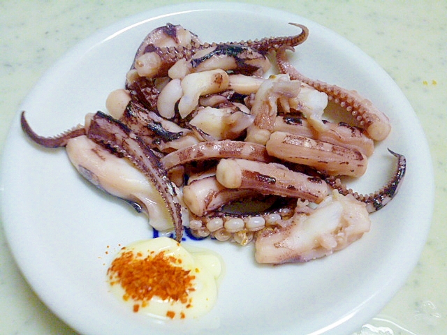 簡単 おつまみ イカゲソのマヨ一味和え レシピ 作り方 By みずたまsweet 楽天レシピ