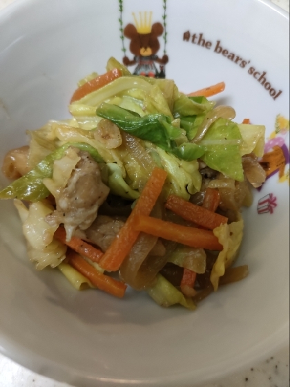 豚こまとキャベツのオイスター炒め