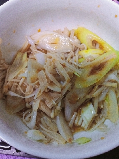 和洋風♡レンジで簡単♡えのきと長ネギのポン酢マリネ