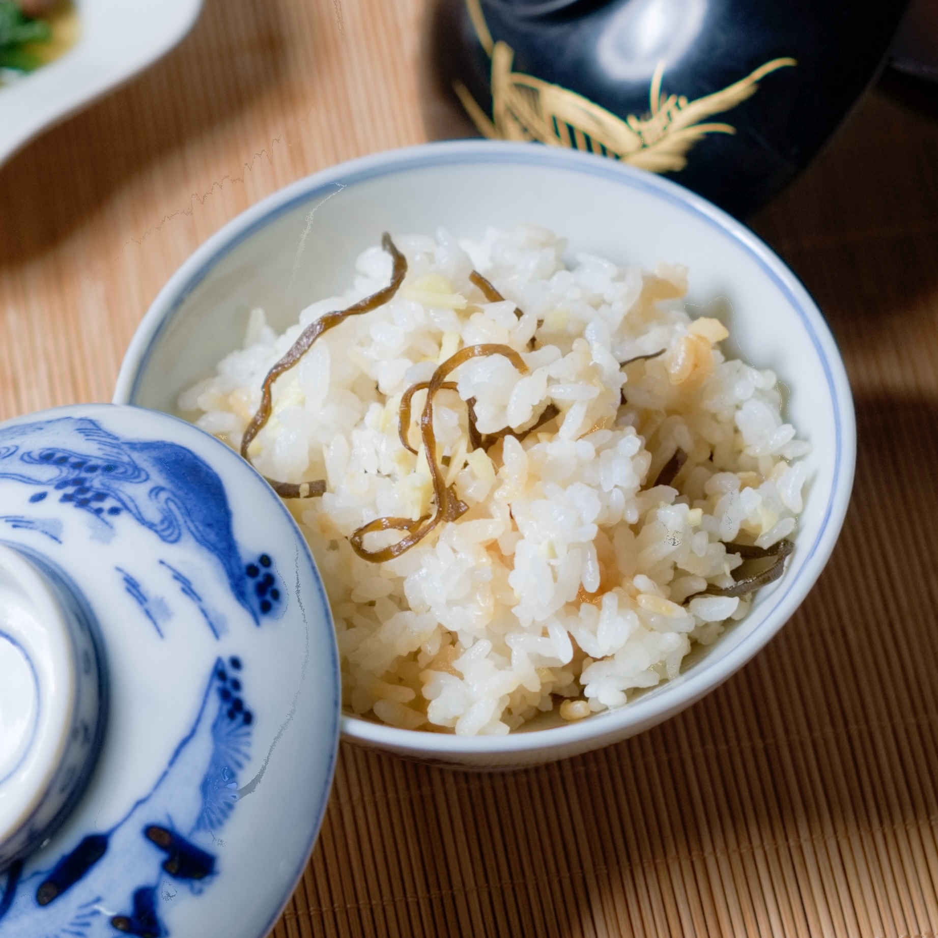 しょうがと塩昆布の混ぜご飯