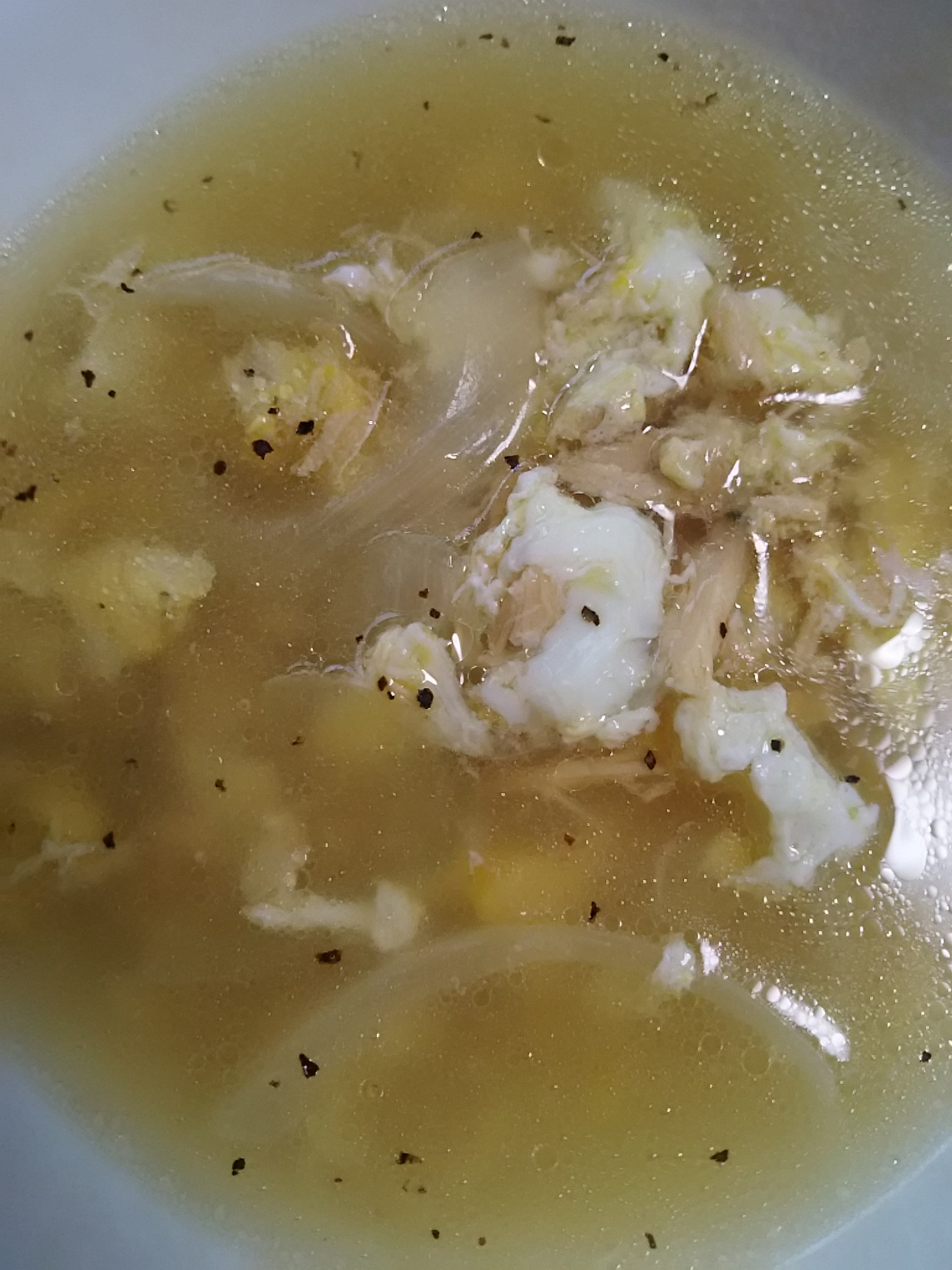 玉ねぎとツナの卵スープ(^^)
