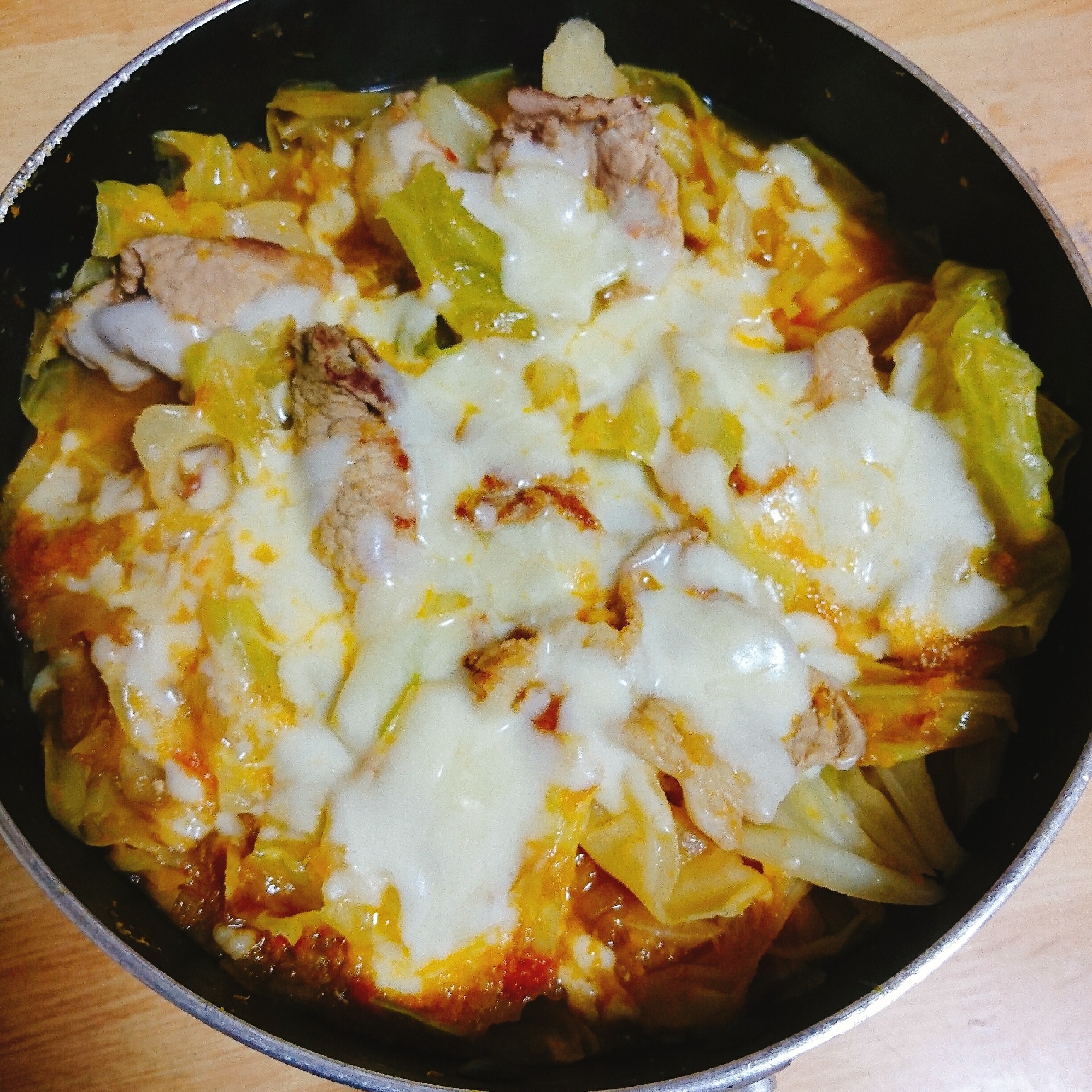 キャベツと豚肉のカレーチーズ鍋 レシピ 作り方 By やっすん 楽天レシピ